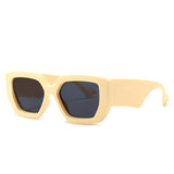 Solid Bold Square Frame Sunglasses