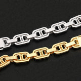 Full Rhinestone Big Cuban Chain Bracelet