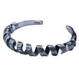 Twirl Roman Numeral Sterling Silver Bracelet