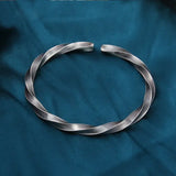Classic Twisted Sterling Silver Cuff Bracelet