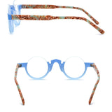 Multi-Color Patchwork Round Eyeglasses
