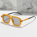 Double Beam Square Frame Sunglasses
