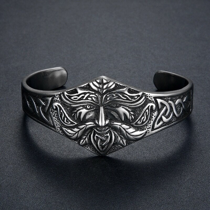 Viking Old Man Warrior Cuff Bracelet – Taraiga