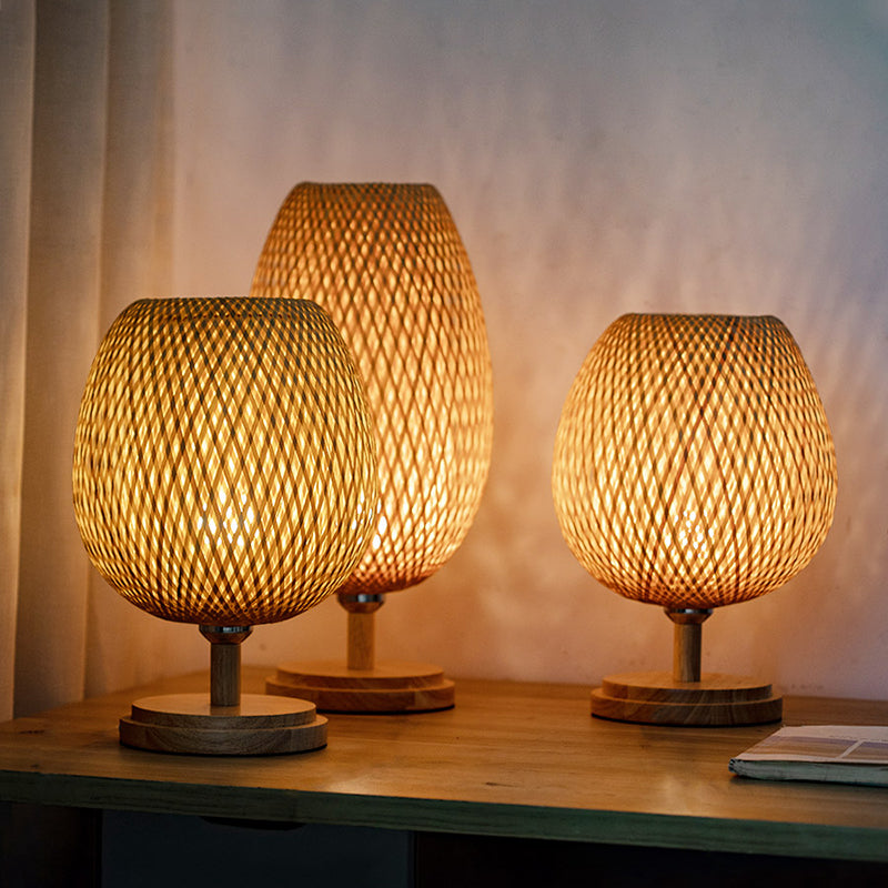 Bamboo Woven Bedroom Lamp