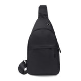 Tas crossbody kulit pu solid hitam