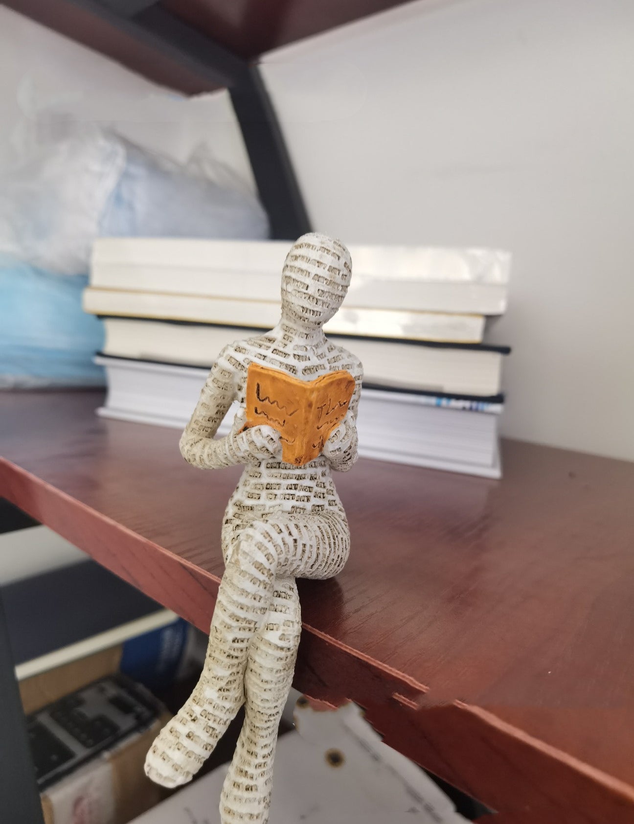 Human Reading Book Resin Sculpture