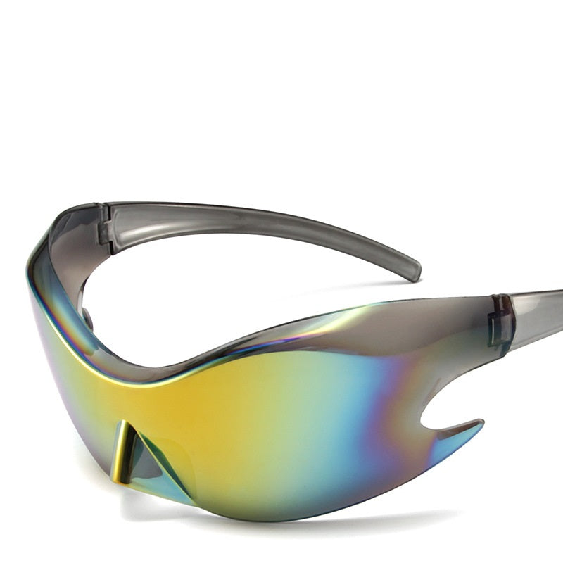 Futuristic Rimless Solid Sunglasses