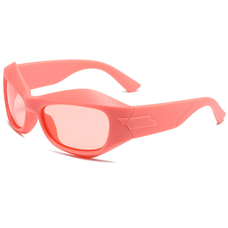 Solid TAC Curved Temples Sunglasses