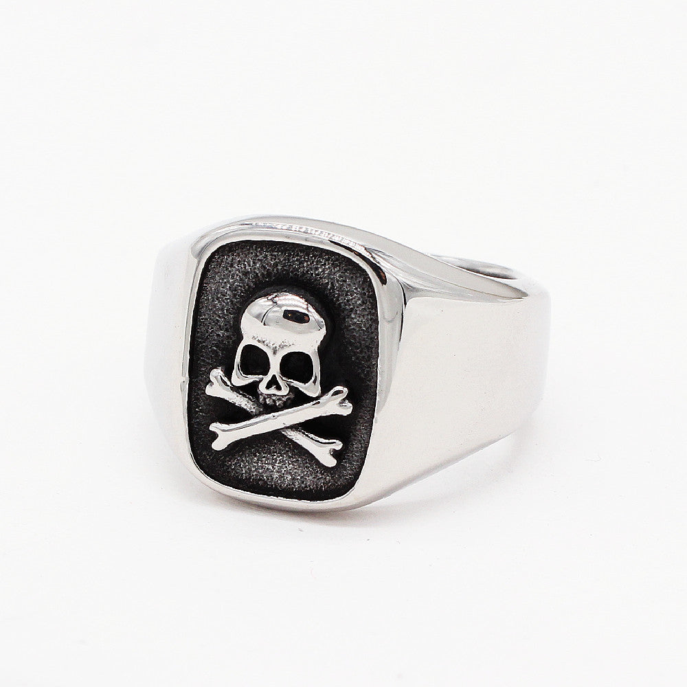 Cincin Paduan Signet Tengkorak