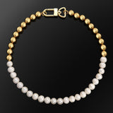 Pearl with Titanium Steel Beads Necklace