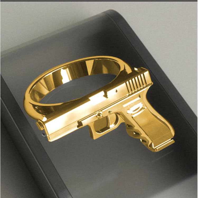 Punk Pistol Alloy Ring