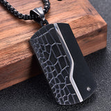 Black Pendant Titanium Steel Necklace