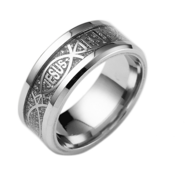 Jesus Letter Engraving Ring