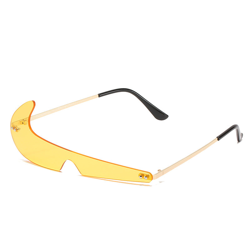 Unique Irregular Rimless Sport Sunglasses