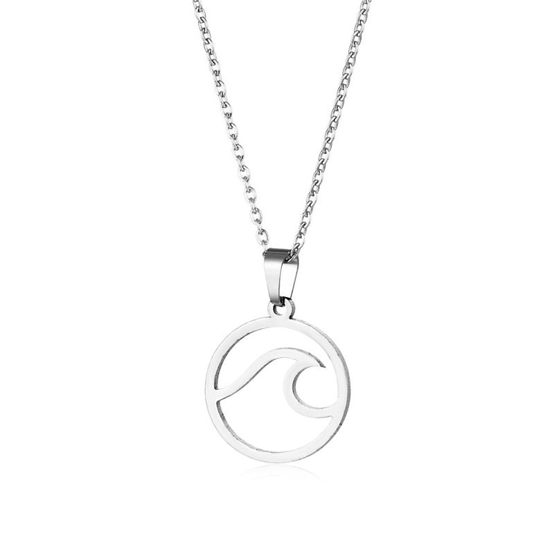 Collier pendentif simple creux en alliage