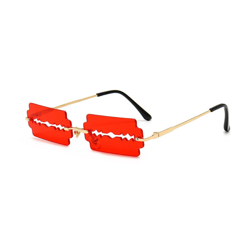 Hollow Blade Design Plastic Sunglasses