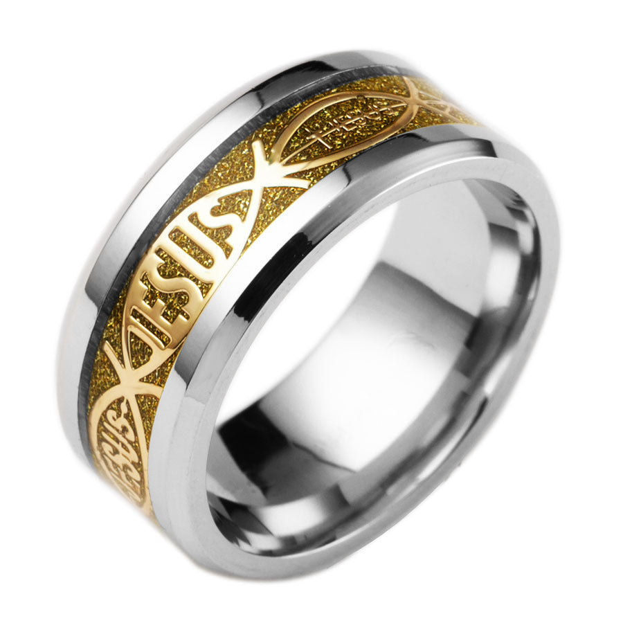 Jesus Letter Engraving Ring
