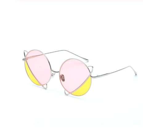 Acetate Planet Shape Sunglasses