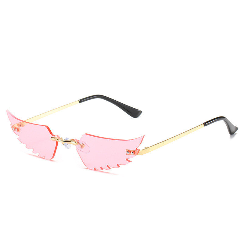 Angel Wings Transparent Lens Sunglasses