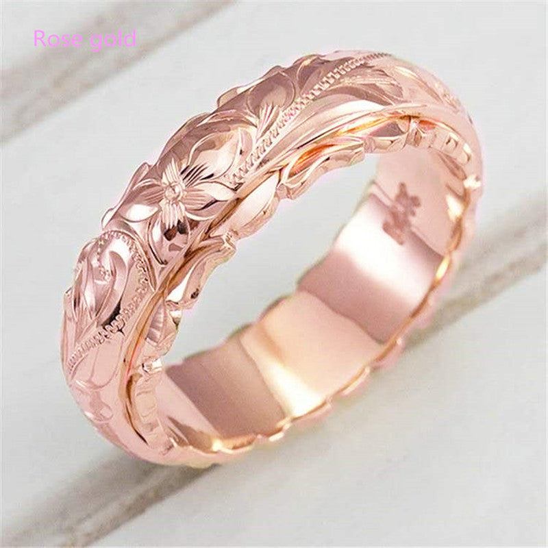 Flower Pattern Alloy Ring