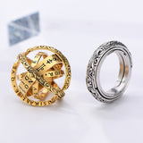 Sphere Zodiac Symbol Pattern Alloy Ring