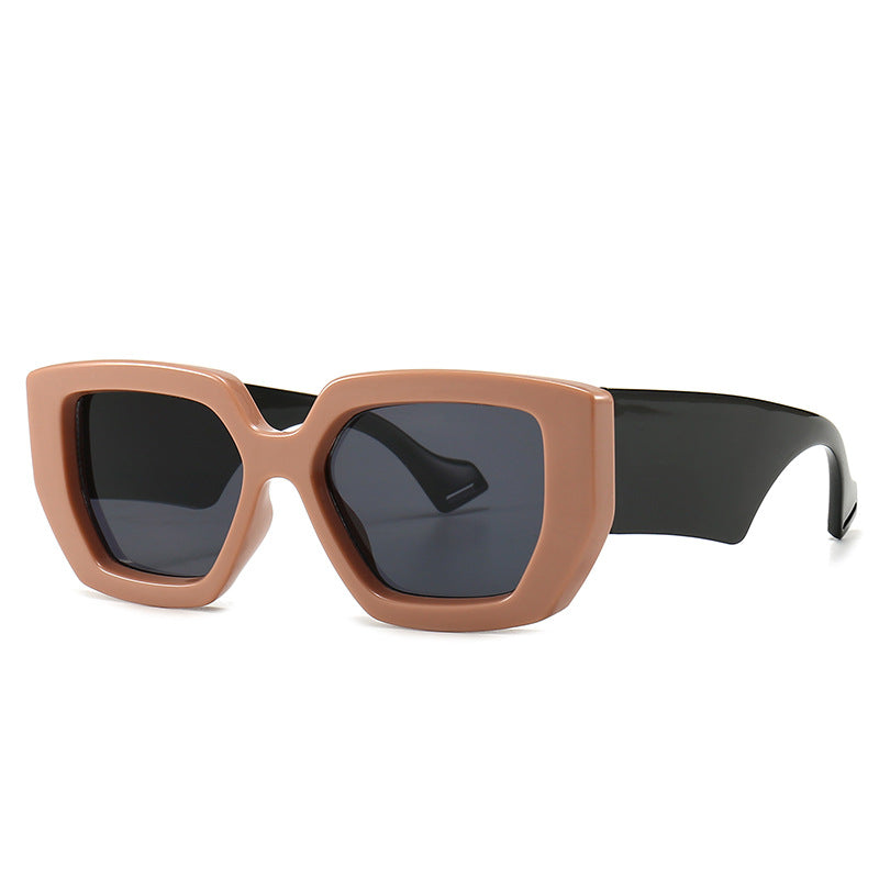 Lunettes de soleil à cadre carré en gras solide