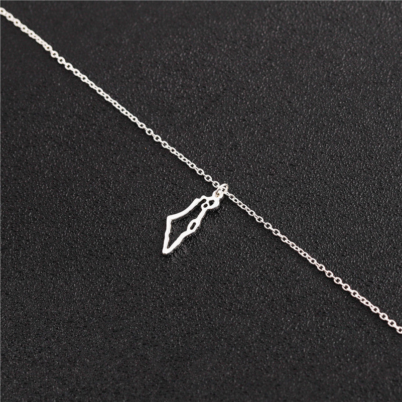 Country Map Hollow Chain Necklace