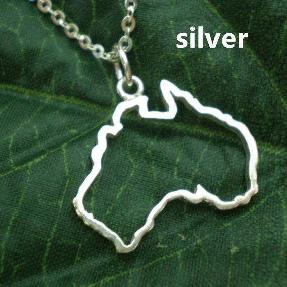 Country Map Hollow Chain Necklace
