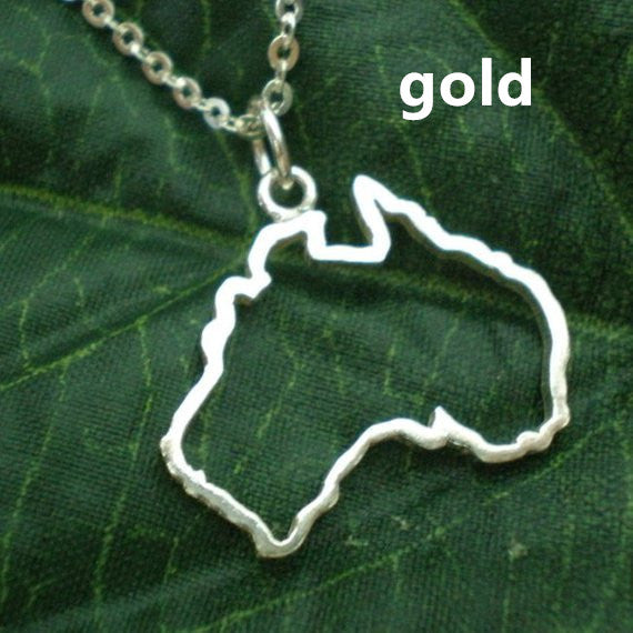 Country Map Hollow Chain Necklace