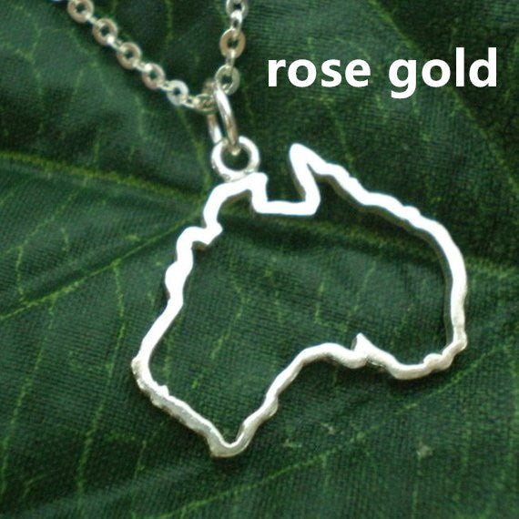 Country Map Hollow Chain Necklace