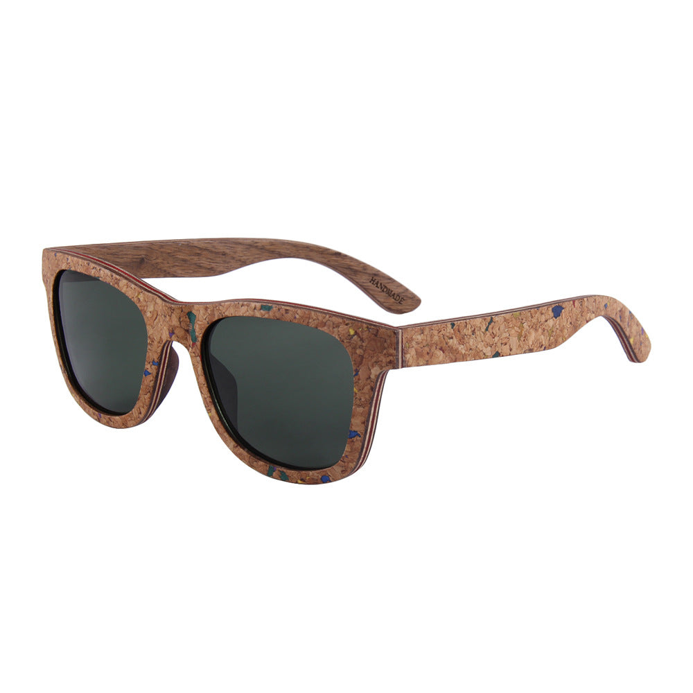 خمر النظارات الشمسية Wayfarer الخشب المستقطب