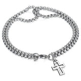 Cross Anhänger Doppelschichtkettenarmband