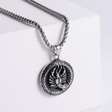 Retro -Zodiac Edelstahl -Anhängerkette Halskette