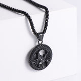 Retro -Zodiac Edelstahl -Anhängerkette Halskette