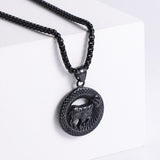 Retro -Zodiac Edelstahl -Anhängerkette Halskette