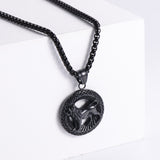 Retro -Zodiac Edelstahl -Anhängerkette Halskette