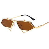 Retro Irregular Double-Flip Sunglasses