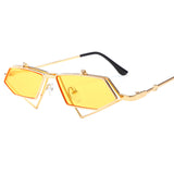 Retro Irregular Double-Flip Sunglasses