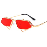 Retro Irregular Double-Flip Sunglasses