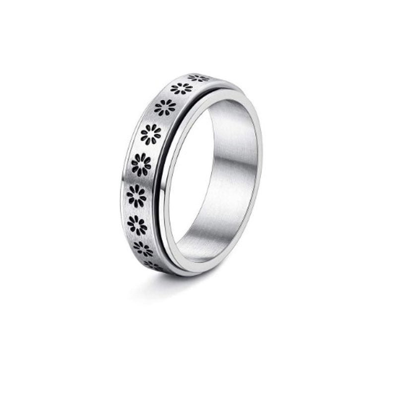 Silver Rotatable Spinner Ring