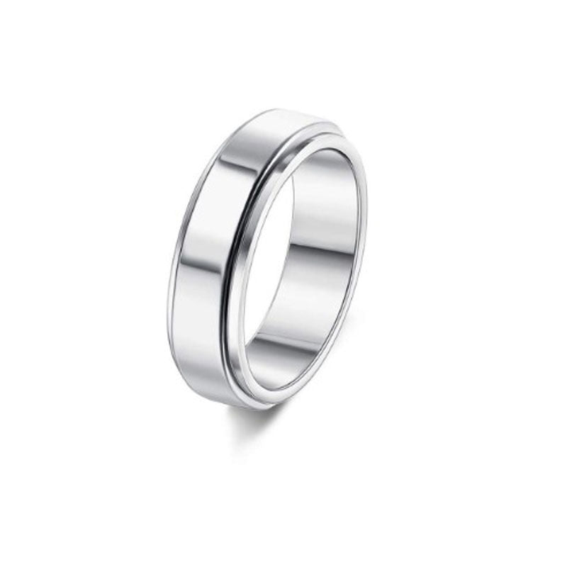 Silver Rotatable Spinner Ring