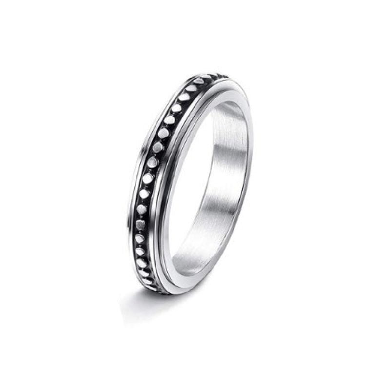 Silver Rotatable Spinner Ring