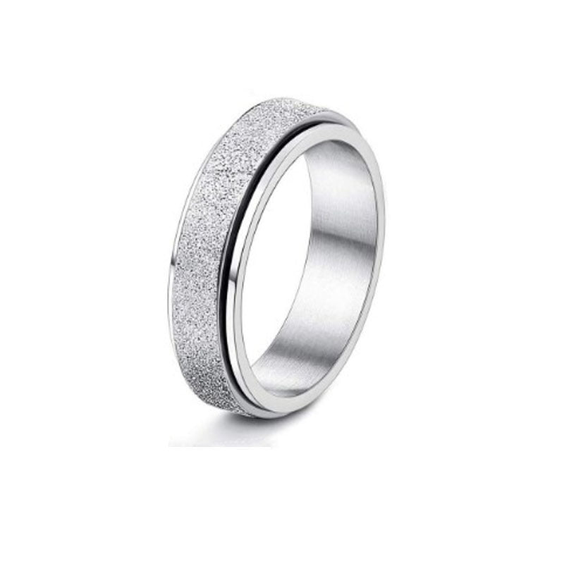 Silver Rotatable Spinner Ring