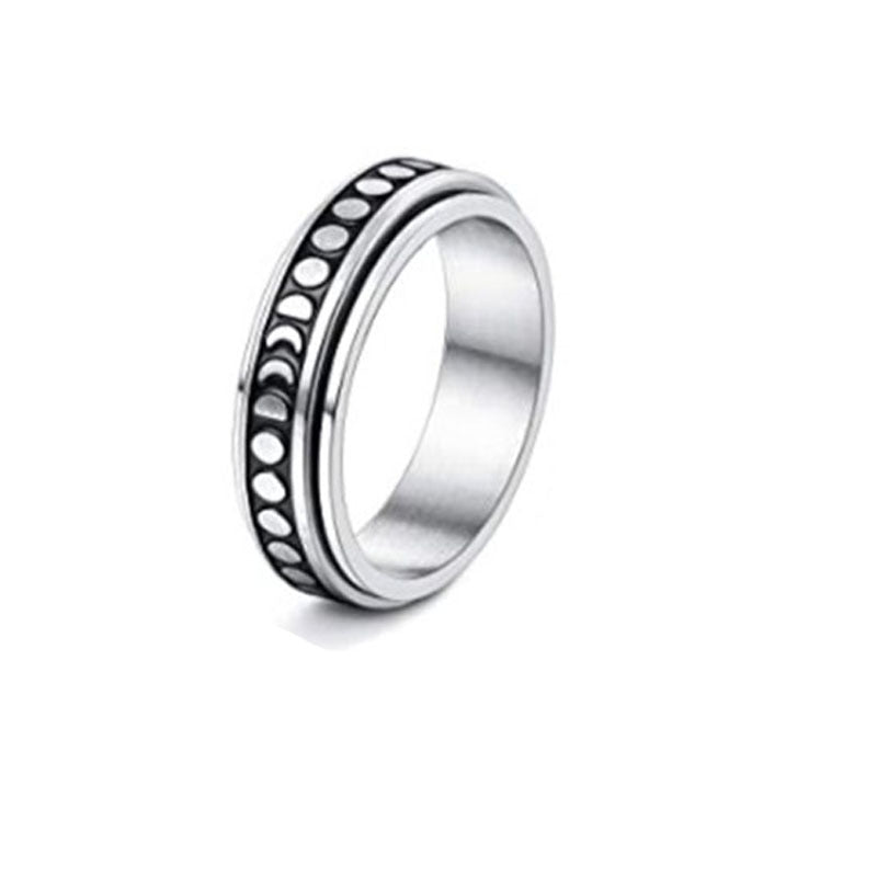 Silver Rotatable Spinner Ring