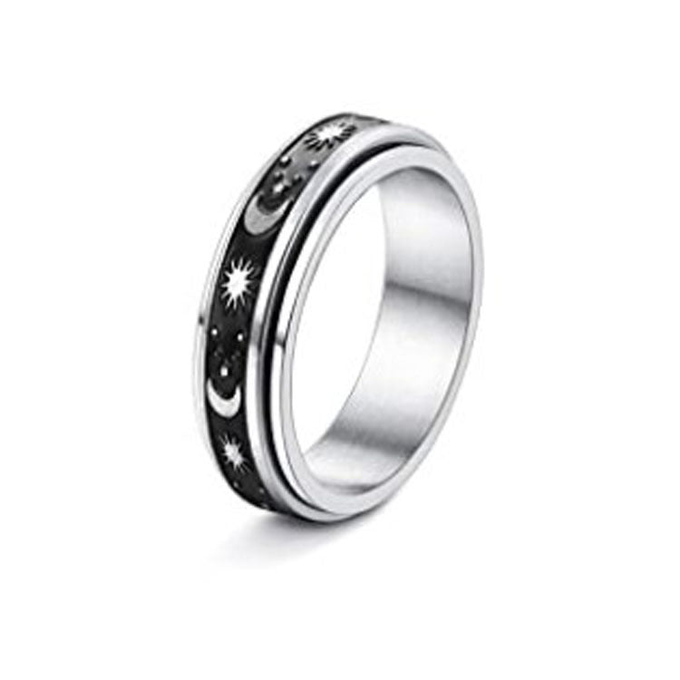 Silver Rotatable Spinner Ring