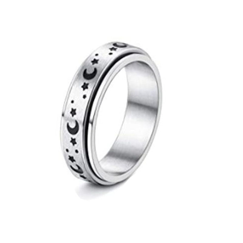 Silver Rotatable Spinner Ring