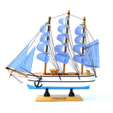 Wooden Sailboat Mediterranean Style Ornaments