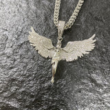 Zircon Archangel Wings Hip-Hop Pendant