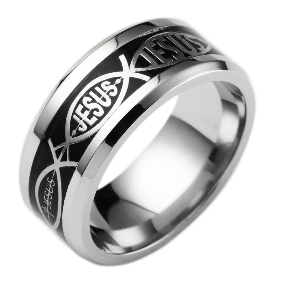 Jesus Letter Engraving Ring