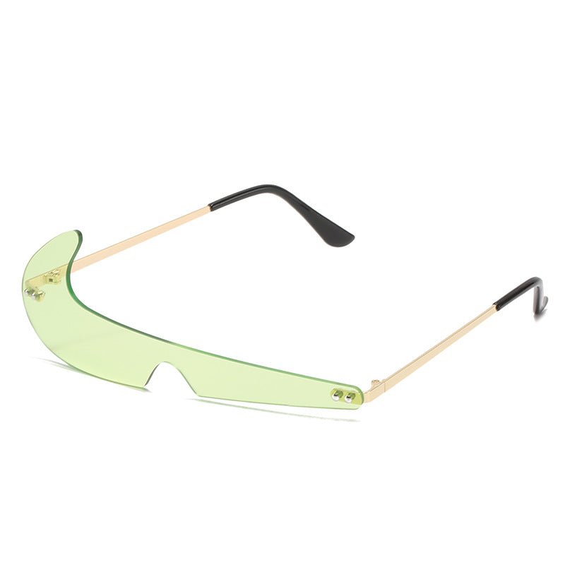 Unique Irregular Rimless Sport Sunglasses